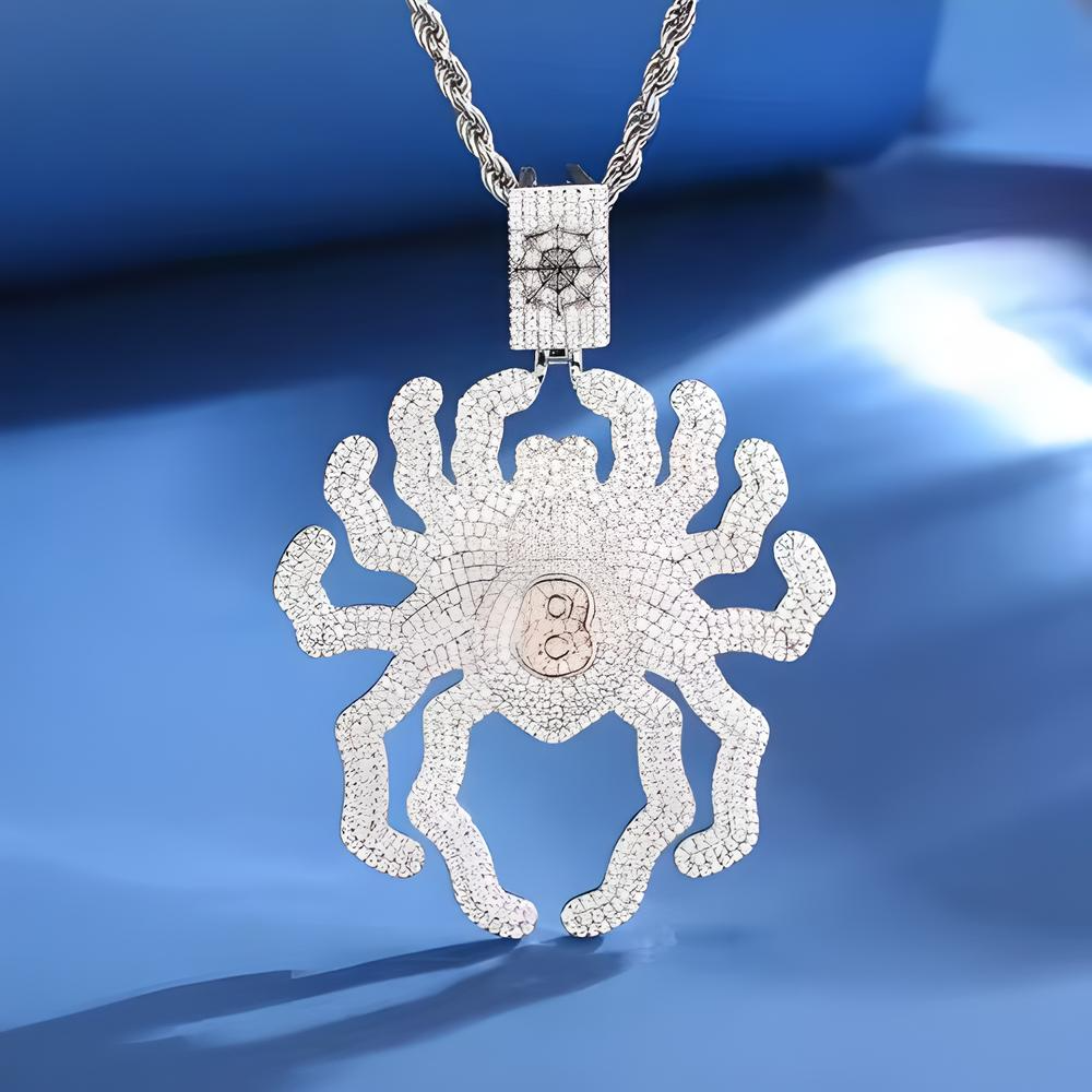 Moissanite Spider Pendant