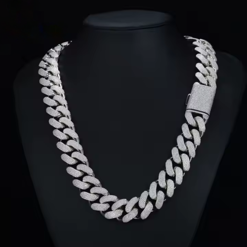 20mm Moissanite Cuban Link Chain