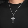 Moissanite Sunshine Cross Pendant