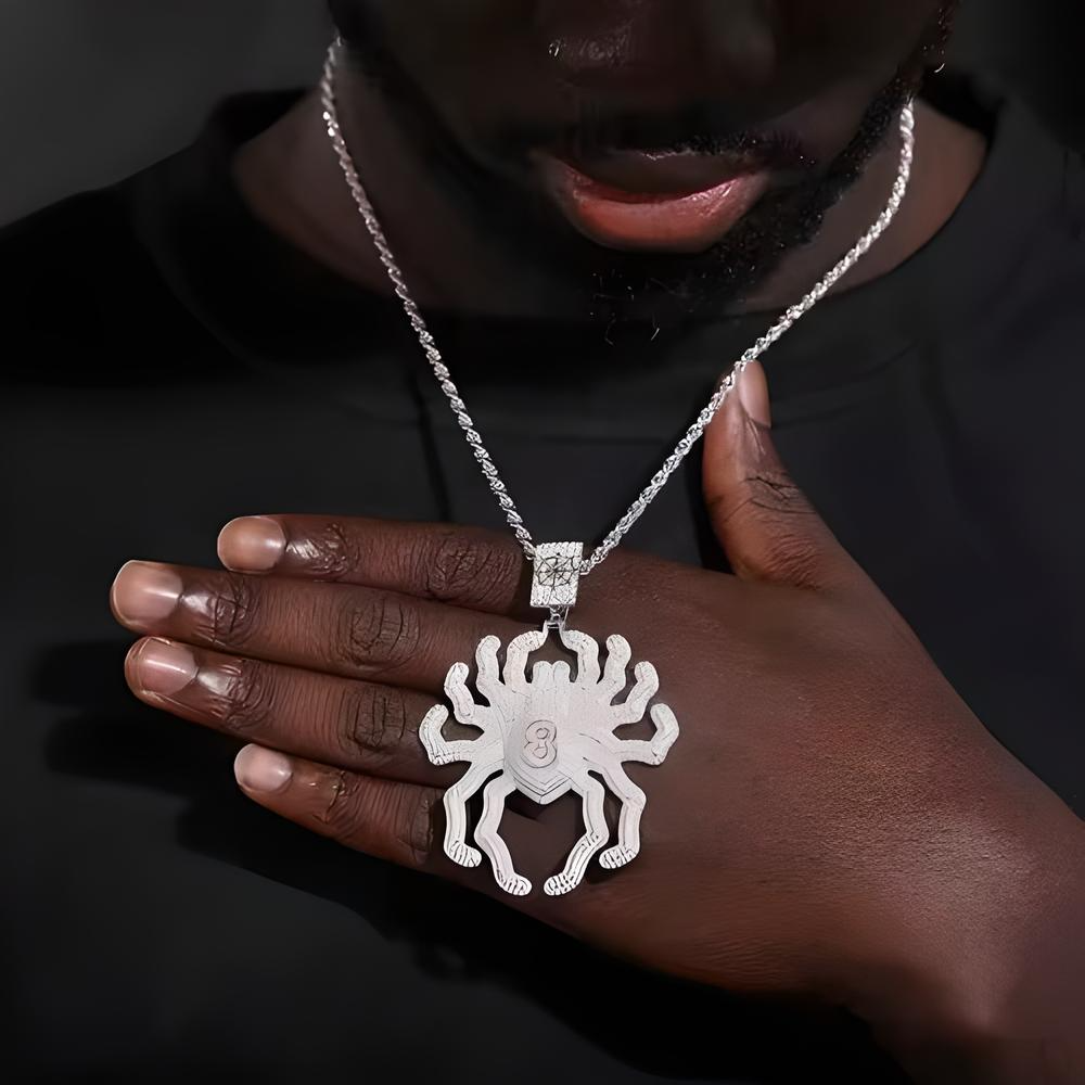 Moissanite Spider Pendant