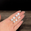 Moissanite Flower Stud Earrings