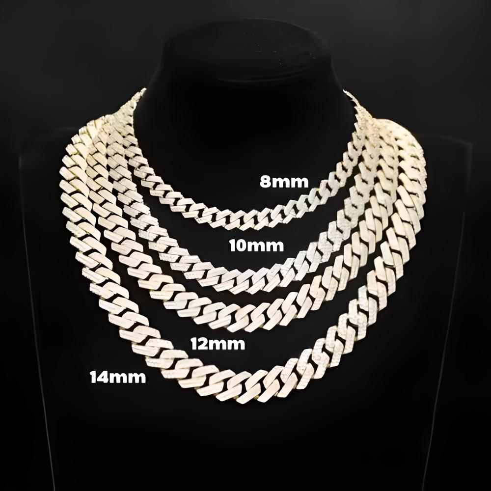 10mm Moissanite Gold Cuban Link Chain